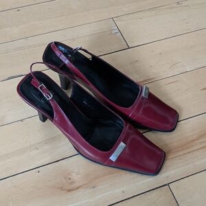 Vintage Coach Burgundy Slingback Heels